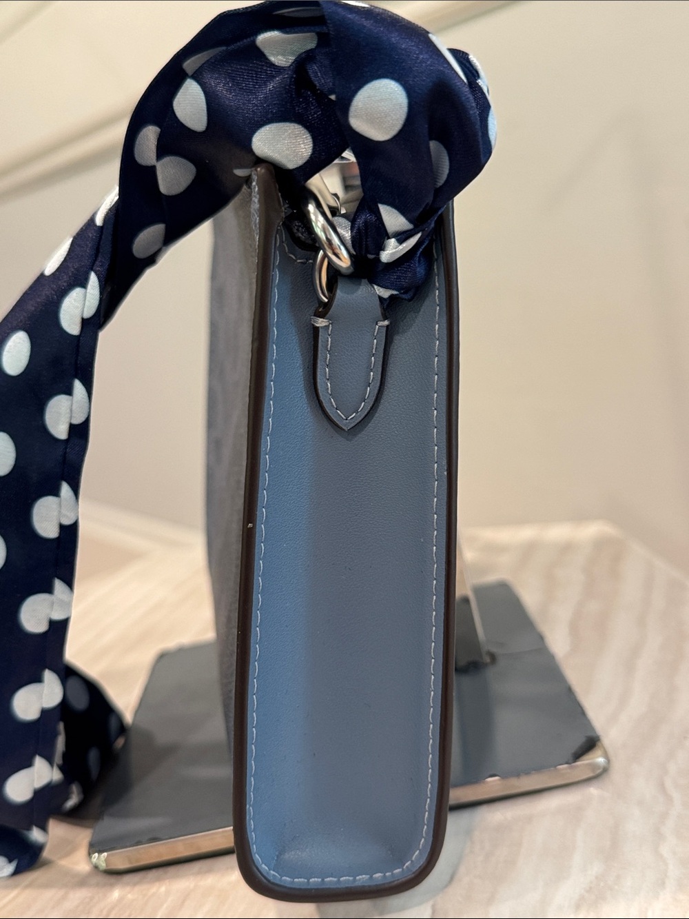Coach Bag Blue Slim Crossbody in Signature Chambray NWT - Picture 6 of 17